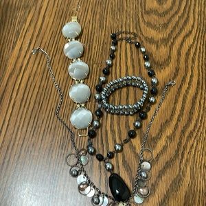 Bundled necklaces and bracelets